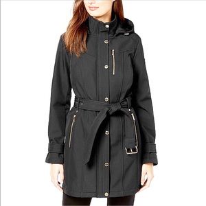 Michael Kors Hooded Coat in Black